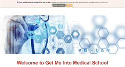 Desktop Screenshot of getmeintomedicalschool.com